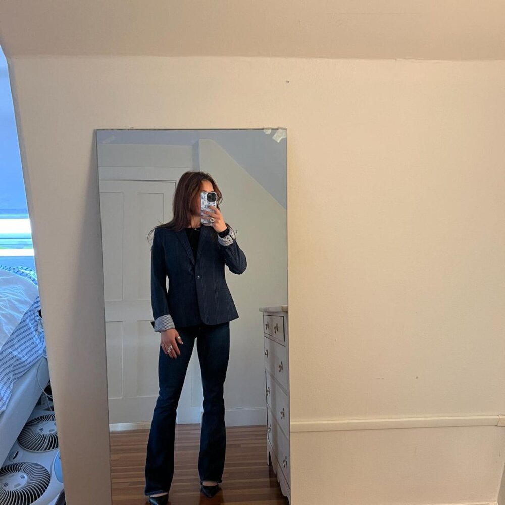 Banana Republic Women's Black and Blue Tailored-jackets